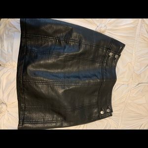 Free People Faux Leather Skirt